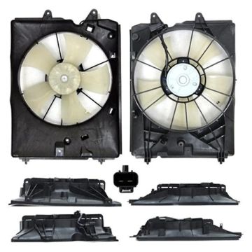 Engine Cooling Fan Assembly Left Motor/Blade/Shroud Assembly for Acura MDX 2010-2013