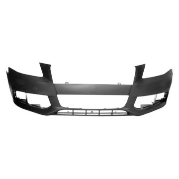 Bumper Cover Front w/o S-Line Pkg w/Headlamp Washer Primed for Audi A4 S4