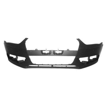 Bumper Cover Front w/o S-Line Pkg w/Headlamp Washer w/o Warning System Primed for Audi A4 2013-2016