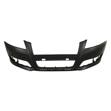 Bumper Cover Front w/o Sport Pkg w/Parking Aid w/Headlamp Washer Primed for Audi A3 2009-2013