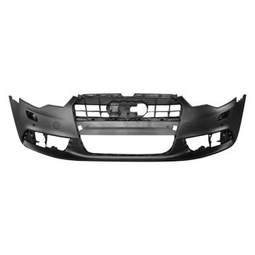 Bumper Cover Front w/o S-Line Pkg w/Parking Aid w/o Parking Assist Primed for Audi A6 2012-2015