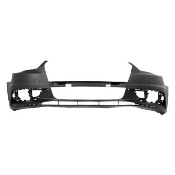 Bumper Cover Front w/o Headlamp Washers w/Parking Aid Primed for Audi A3 2015-2016