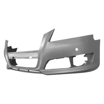 Bumper Cover Front w/o Sport Pkg w/Parking Aid w/o Headlamp Washer Primed for Audi A3 2009-2013