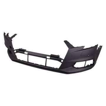 Bumper Cover Front w/o Headlamp Washer w/Parking Aid w/o Parallel Park Assist Primed for Audi A3 Convertible Sedan 2017-2020