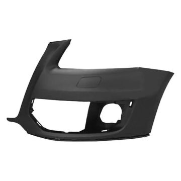 Bumper Cover Front Left w/o S-Line Pkg w/Headlamp Washers w/o Parking Aid Primed for Audi Q5 2009-2012