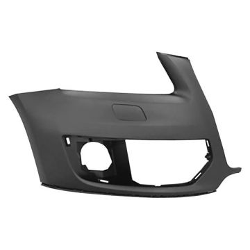 Bumper Cover Front Right w/o S-Line Pkg w/Headlamp Washers w/o Parking Aid Primed for Audi Q5 2009-2012