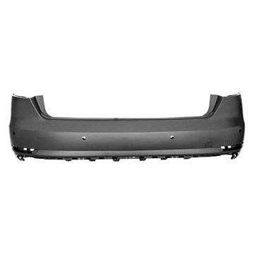 Bumper Cover Rear w/o S-Line Pkg w/o Parallel Park Assist w/Parking Aid Primed for Audi A4 2017-2019