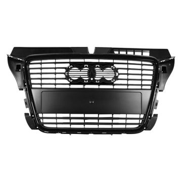 Grille Assembly Type 2 Brilliant Black for Audi A3 2009-2013