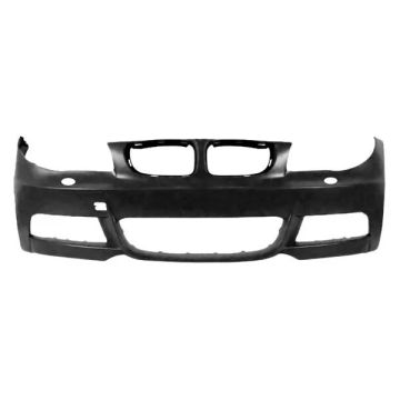 Bumper Cover Front E82/E88/E82/E88 w/M Pkg w/Headlamp Washer Primed for BMW 128i 135i