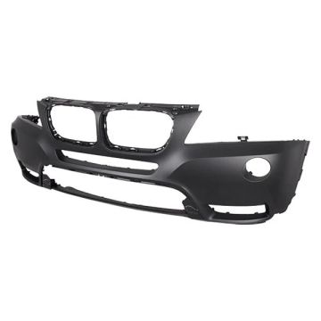 Bumper Cover Front F25 w/o M Pkg w/o Headlamp Washer Primed CAPA for BMW X3 2011-2014
