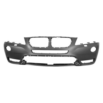 Bumper Cover Front F25 w/o M Pkg w/Headlamp Washer Primed for BMW X3 2011-2014
