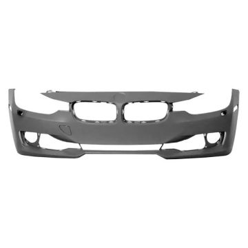 Bumper Cover Front F30 w/Headlamp Washer w/o Park Distance Control Primed for BMW 335i 328i