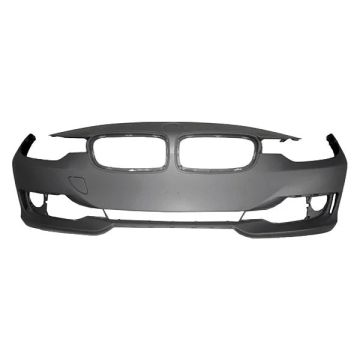 Bumper Cover Front w/o Headlamp Wshr w/o PDC w/o Park w/o Camera MODERN, LUXURY, SPORT PKG Primed CAPA for BMW 328i 2012-2015