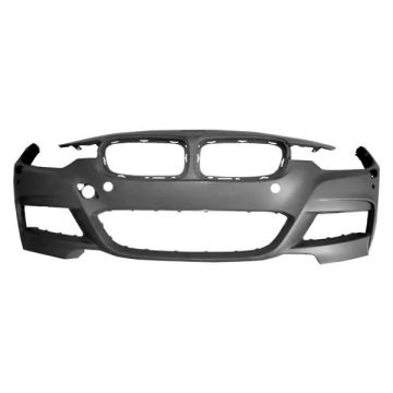 Bumper Cover Front F30 w/Headlamp Washer w/PDC w/Parking Assist w/Camera w/M Sport Package Primed for BMW 328i 320i 335i 340i
