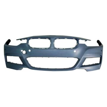 Bumper Cover Front F30 w/o Headlamp Washer w/PDC w/Parking Assist w/Camera w/M Sport Package Primed for BMW 328i 320i 335i 340i