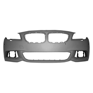 Bumper Cover Front F10H/F10 w/M Pkg w/Park Distance Control w/Side View Camera Primed for BMW 535d 535i 528i ActiveHybrid 5 550i