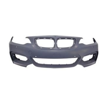 Bumper Cover Front F23/F22 w/o Headlamp Washer w/PDC w/o Park Assist w/M Sport Package Primed for BMW 228i M235i M235i xDrive 228i xDrive 230i xDrive M240i M240i xDrive 230i