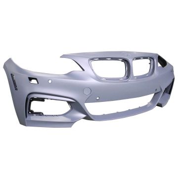 Bumper Cover Front F23/F22 w/Headlamp Washer w/PDC w/o Park Assist w/M Sport Package Primed for BMW 228i M235i M235i xDrive 228i xDrive 230i xDrive M240i M240i xDrive 230i