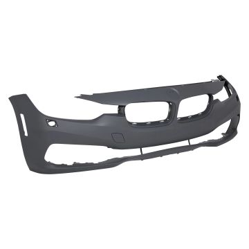 Bumper Cover Front F30/F31 w/o Camera Sport Pkg w/Headlamp Washer w/o PDC w/o Park Assist Primed for BMW 320i 340i 330e 328d 328d xDrive 340i xDrive 330i 330i xDrive 328i xDrive 328i