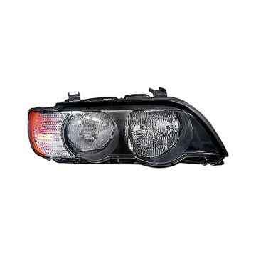 Headlight Lens Housing Right Halogen w/White Turn Signals for BMW X5 2000-2003