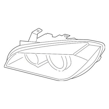 Headlight Lens Housing Right F48 Halogen for BMW X1 2016-2022