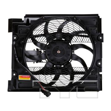 A/C Condenser Fan Assembly Includes Motor/Blade/Shroud for BMW 525i 2001-2003