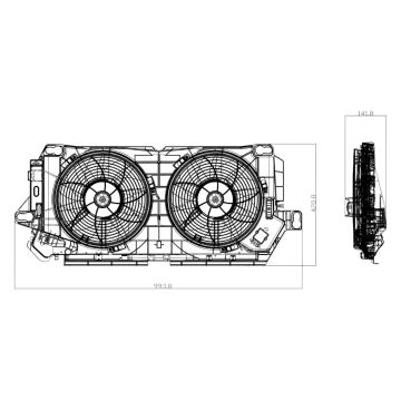 Engine Cooling Fan Assembly 400 Watt for BMW X3 2004-2010