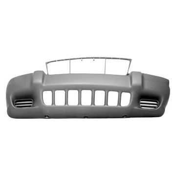 Bumper Cover Front To 8-1-01 w/o Fog Lamps Dark Gray for Jeep Grand Cherokee Laredo Sport 1999-2003