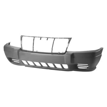 Bumper Cover Front w/Fog Lamps Dark Brownstone/Light Gray for Jeep Grand Cherokee Laredo Sport 1999-2003