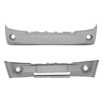 Bumper Cover Front w/Chrome Accents Primed for Jeep Grand Cherokee Limited Limited Premium Laredo Overland 65th Anniversary Edition 2005-2007