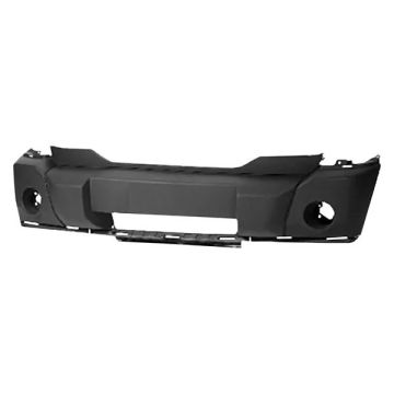 Bumper Cover Front Black w/Fog Lamps for Dodge Nitro 2007-2009