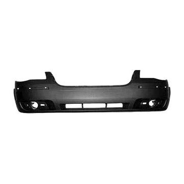 Bumper Cover Front w/Headlamp Washer w/Chrome Insert Primed for Chrysler Town & Country 2008-2010