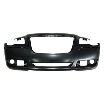 Bumper Cover Front w/o Parking Sensor Primed CAPA for Chrysler 300 Sedan 2011-2014
