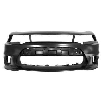 Bumper Cover Front w/Hood Scoop w/o Wide Body Option Primed for Dodge Charger 2015-2023