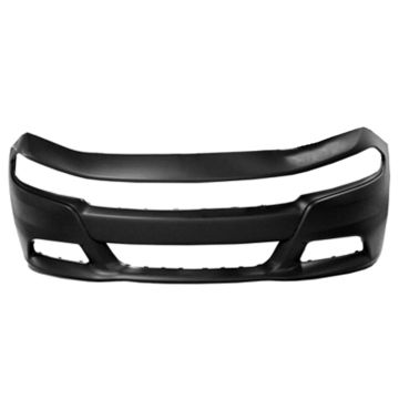 Bumper Cover Front w/o Hood Scoop Primed CAPA for Dodge Charger 2015-2023