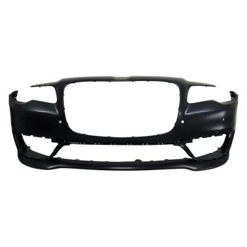 Bumper Cover Front w/Appearance Pkg w/Parking Sensors Type 1 6 Sensor Holes Primed CAPA for Chrysler 300 S 2017-2023
