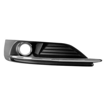 Bumper Insert Front Right Outer Grille w/Fog Lamps Chrome/Black for Chrysler 200 2011-2014