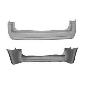 Bumper Cover Rear w/Parking Sensor w/o Chrome Insert Primed for Dodge Grand Caravan 2008-2010