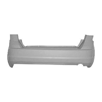 Bumper Cover Rear w/o Fascia 1 Pcs w/o Parking Sensor Single Exhaust Primed for Dodge Journey SXT SE SE Blacktop SE Value 2009-2020
