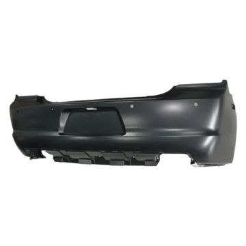 Bumper Cover Rear w/Parking Sensor Primed CAPA for Dodge Charger 2011-2014