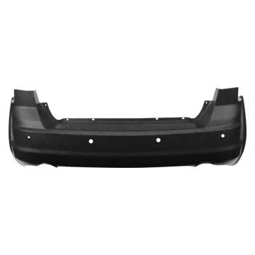 Bumper Cover Rear w/o Fascia 1 Pcs w/Parking Sensor Dual Exhaust Primed for Dodge Journey 2011-2020