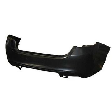 Bumper Cover Rear Dual Exhaust w/o Parallel Park Assist Primed for Chrysler 200 2015-2017