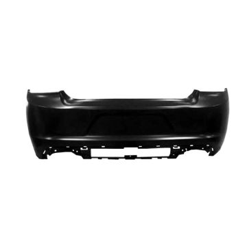 Bumper Cover Rear w/o Park Assist Primed CAPA for Dodge Charger 2015-2022