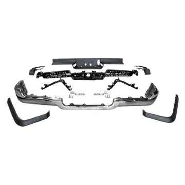 Bumper Assembly Rear Single Exhaust w/o Parking Sensor Chrome for Ram 1500 2019-2024