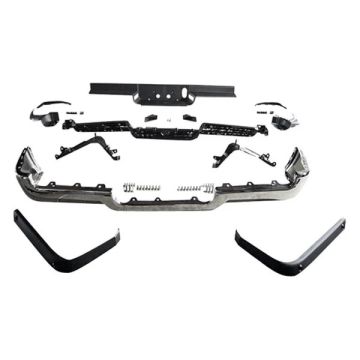 Bumper Assembly Rear Single Exhaust w/o Adv Park w/Parking Sensor Chrome for Ram 1500 2019-2024