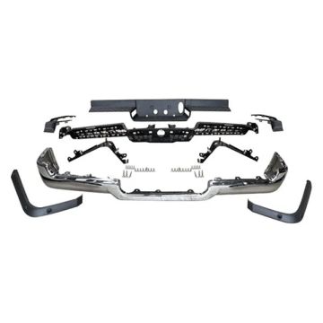 Bumper Assembly Rear Single Exhaust w/Adv Park w/Parking Sensor Chrome for Ram 1500 2019-2024