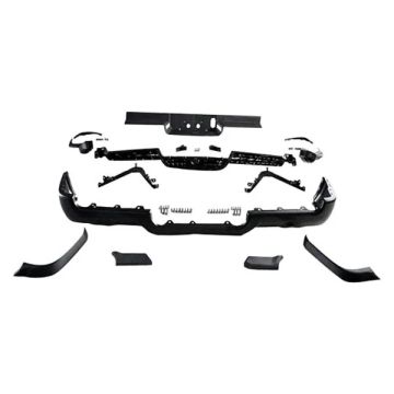 Bumper Assembly Rear Dual Exhaust w/o Adv Park w/o Parking Sensor Black for Ram 1500 Rebel 2019-2024