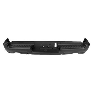 Bumper Assembly Rear Dual Exhaust w/o Adv Park w/Parking Sensor Black for Ram 1500 Rebel 2019-2024