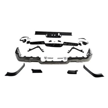 Bumper Assembly Rear Dual Exhaust w/o Adv Prk w/o Prk Snsr Chrome for Ram 1500 2019-2024