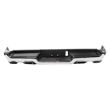Bumper Assembly Rear Dual Exhaust w/o Adv Park w/Park Snsr Chrome for Ram 1500 2019-2024